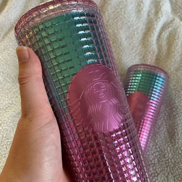 NWT Starbucks Pink/Blue Geometric Tumbler - Picture 2 of 3